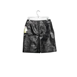 Old Navy Genuine Leather Pencil Skirt Black Sz 6